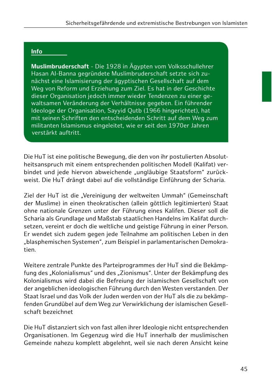 Seite 46 des Verfassungsschutzbericht 2018 Hamburg