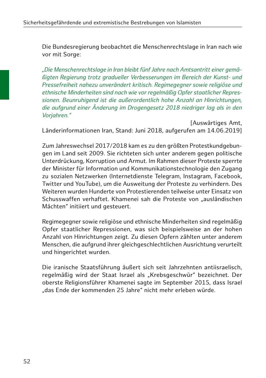 Seite 53 des Verfassungsschutzbericht 2018 Hamburg