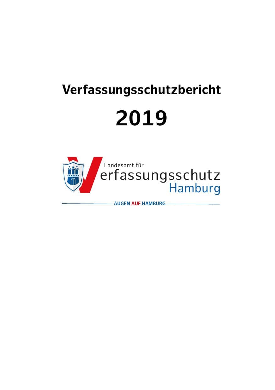 Seite 2 des Verfassungsschutzbericht 2019 Hamburg