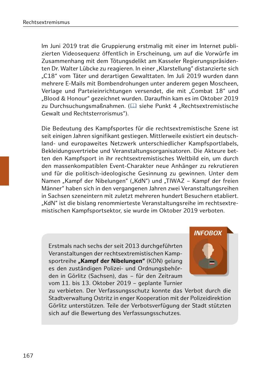 Seite 168 des Verfassungsschutzbericht 2019 Hamburg