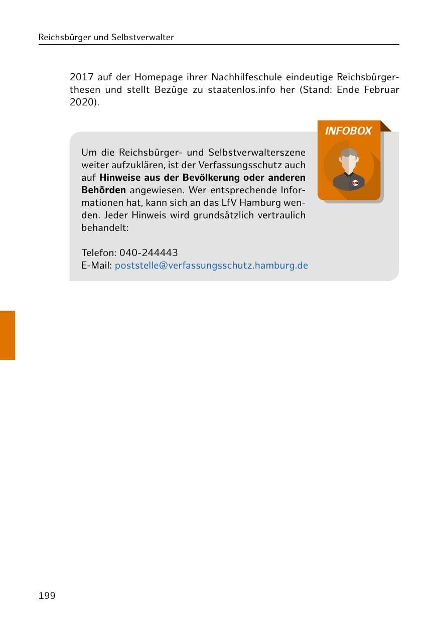 Seite 200 des Verfassungsschutzbericht 2019 Hamburg