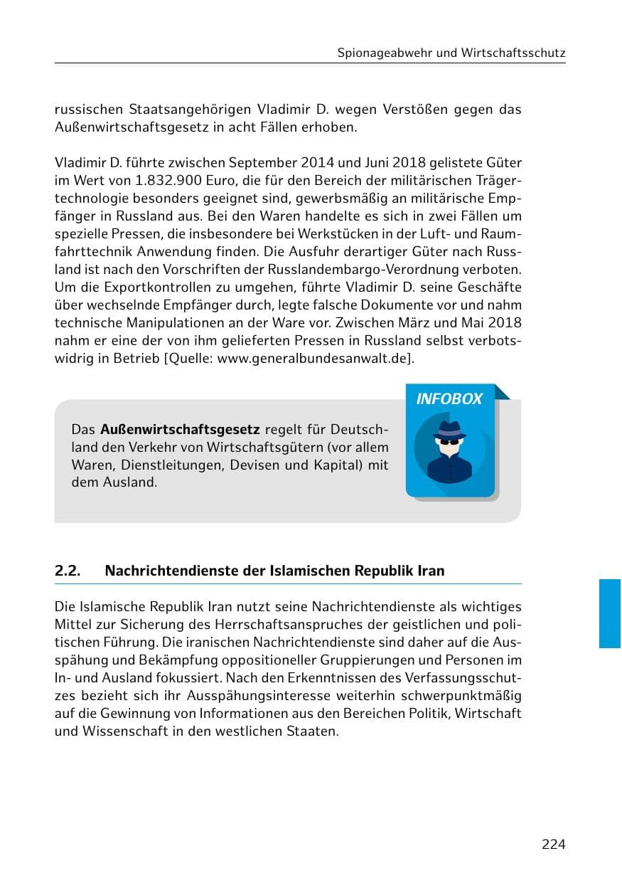 Seite 225 des Verfassungsschutzbericht 2019 Hamburg