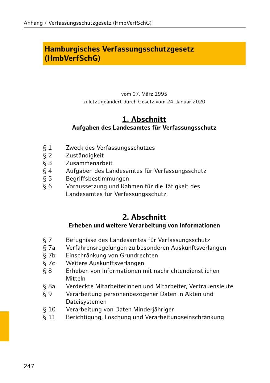 Seite 248 des Verfassungsschutzbericht 2019 Hamburg