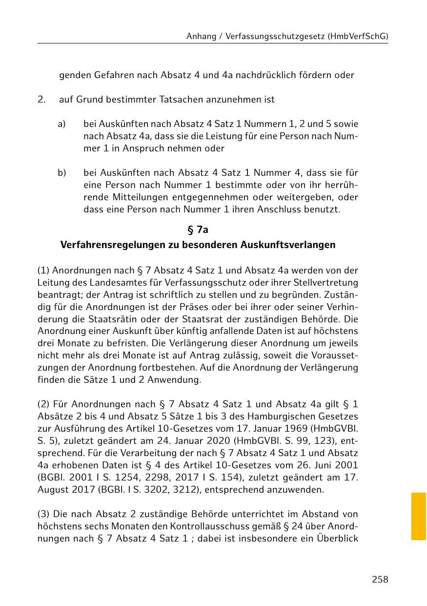Seite 259 des Verfassungsschutzbericht 2019 Hamburg