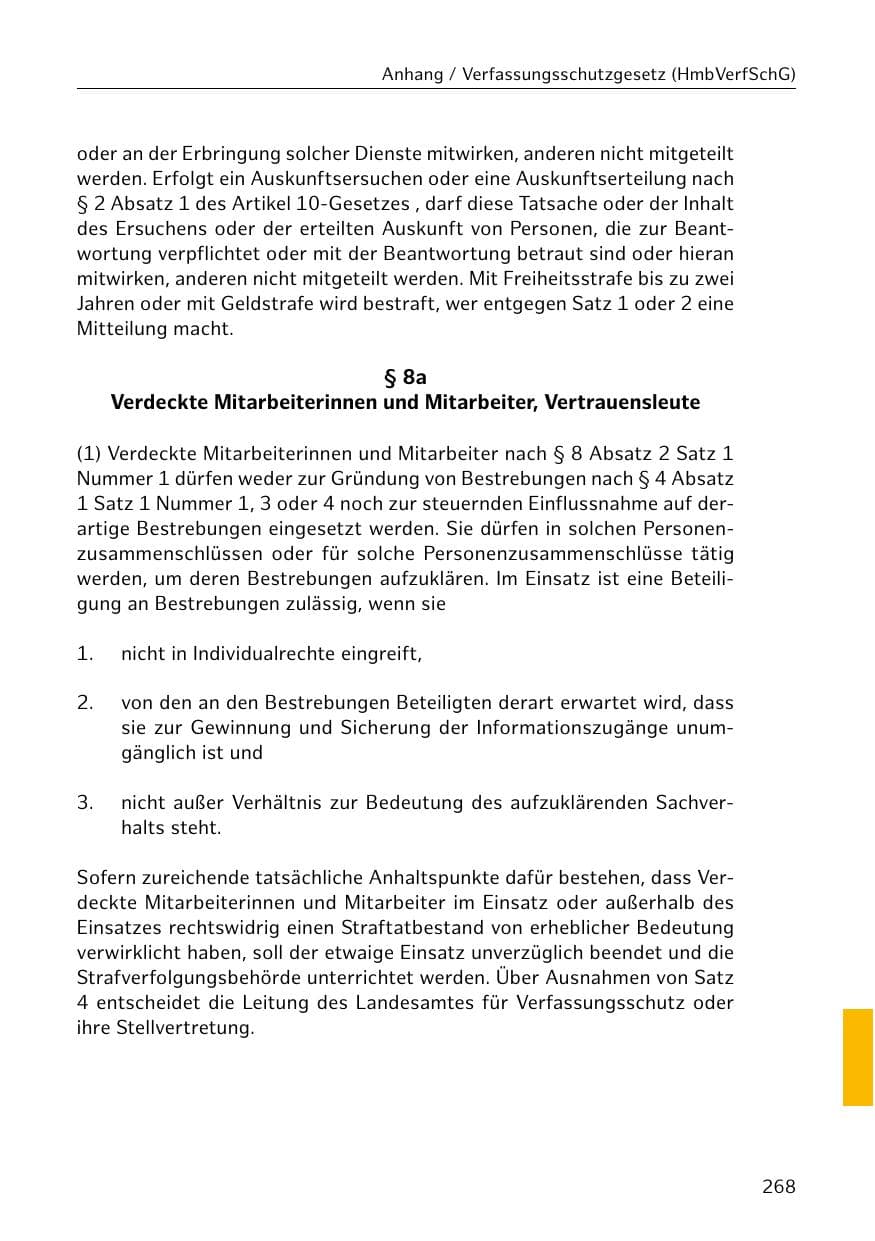 Seite 269 des Verfassungsschutzbericht 2019 Hamburg