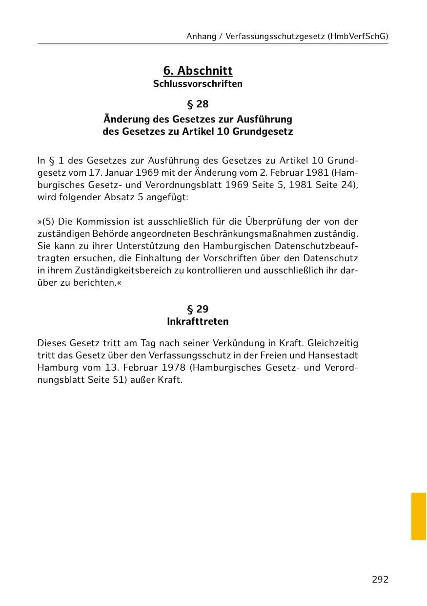Seite 293 des Verfassungsschutzbericht 2019 Hamburg