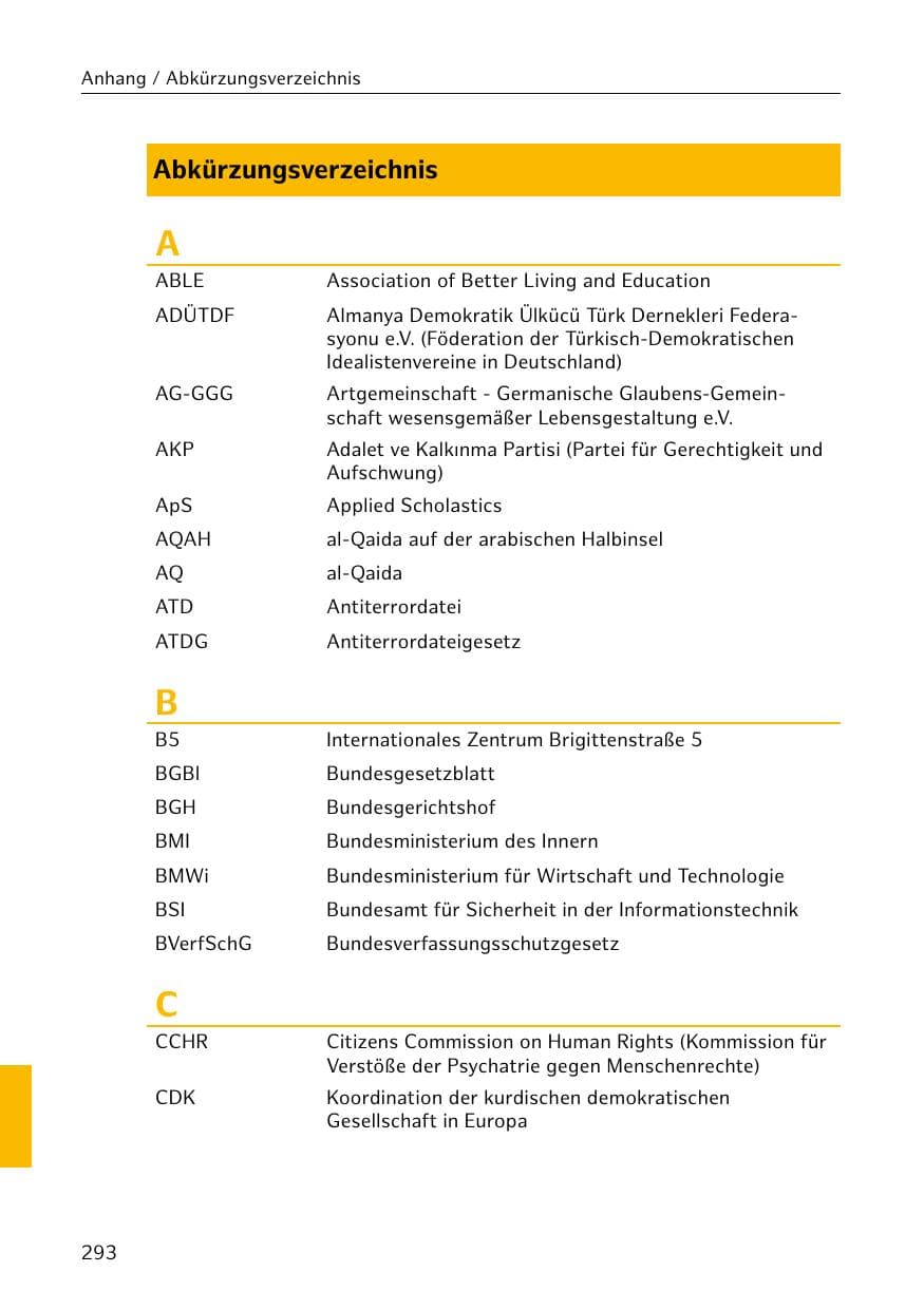 Seite 294 des Verfassungsschutzbericht 2019 Hamburg