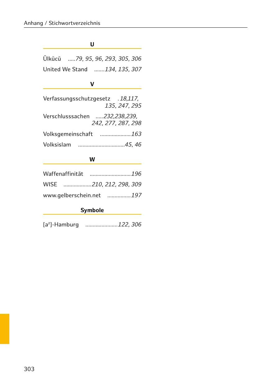 Seite 304 des Verfassungsschutzbericht 2019 Hamburg
