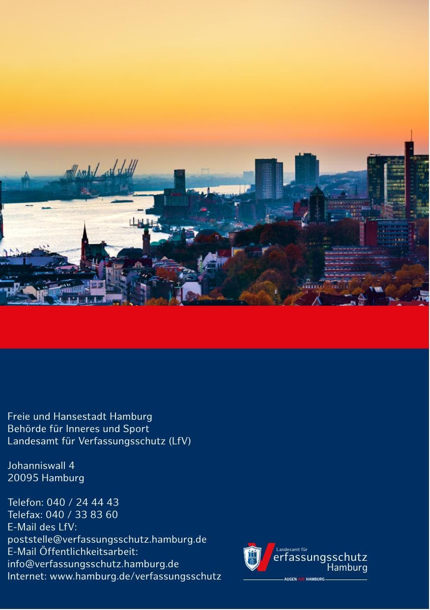 Seite 313 des Verfassungsschutzbericht 2019 Hamburg