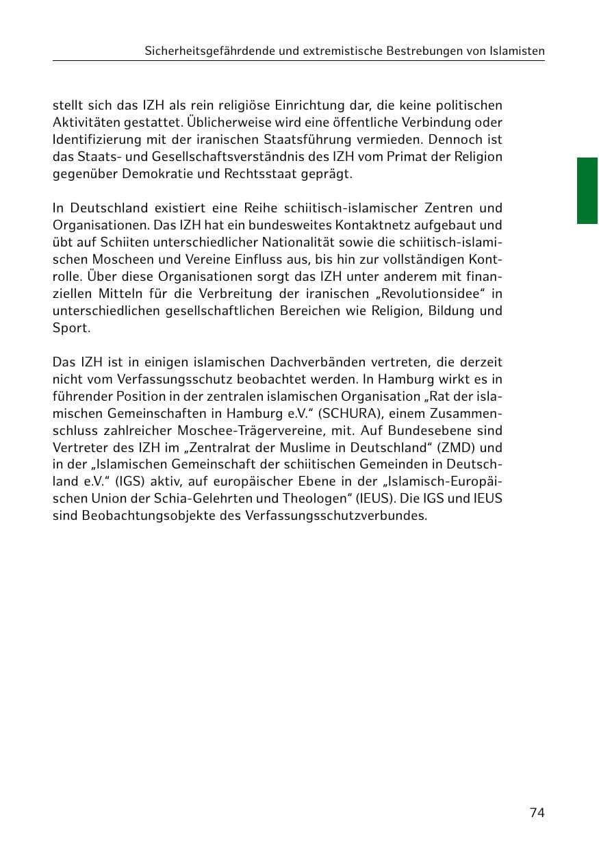 Seite 75 des Verfassungsschutzbericht 2019 Hamburg