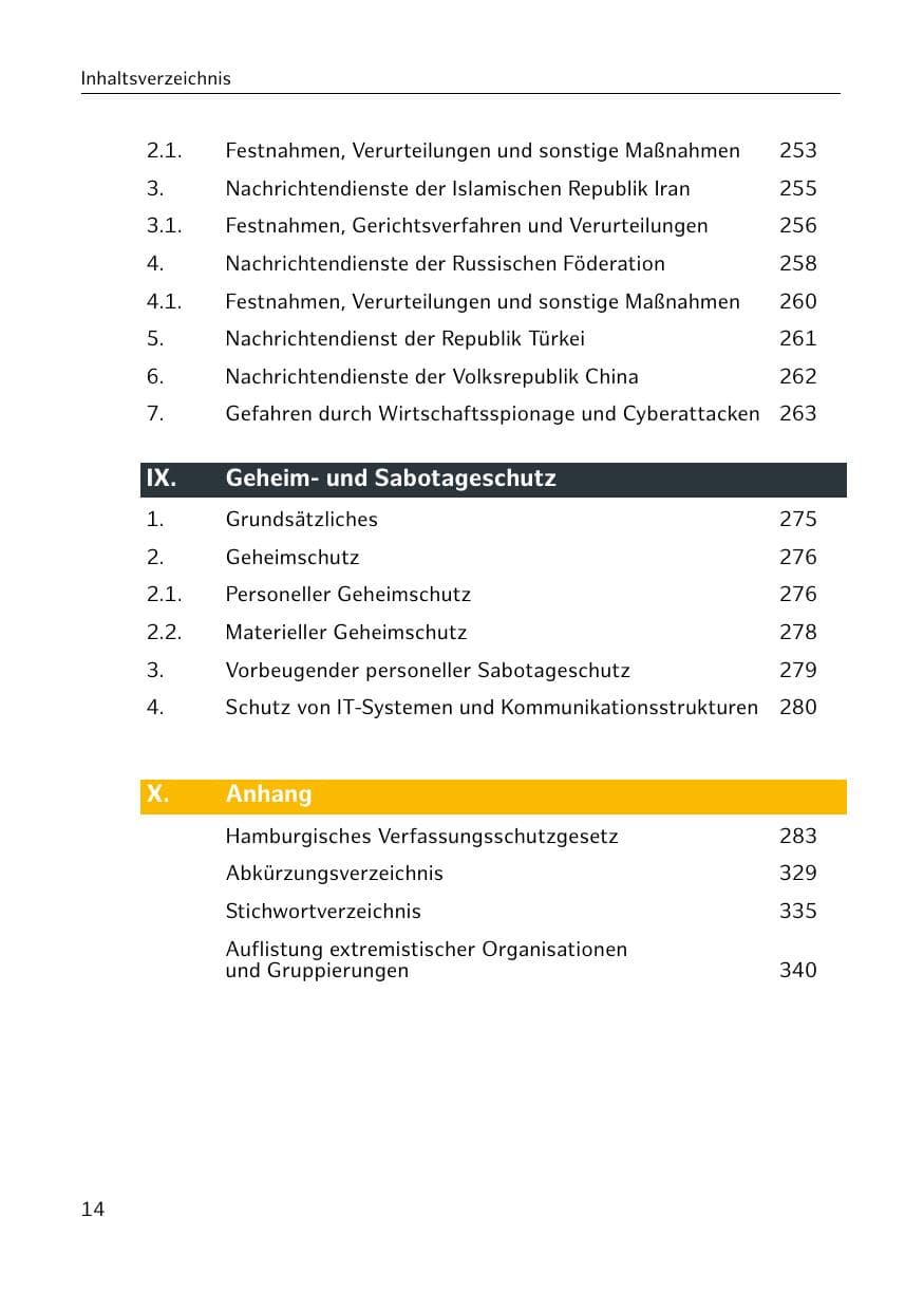 Seite 14 des Verfassungsschutzbericht 2020 Hamburg