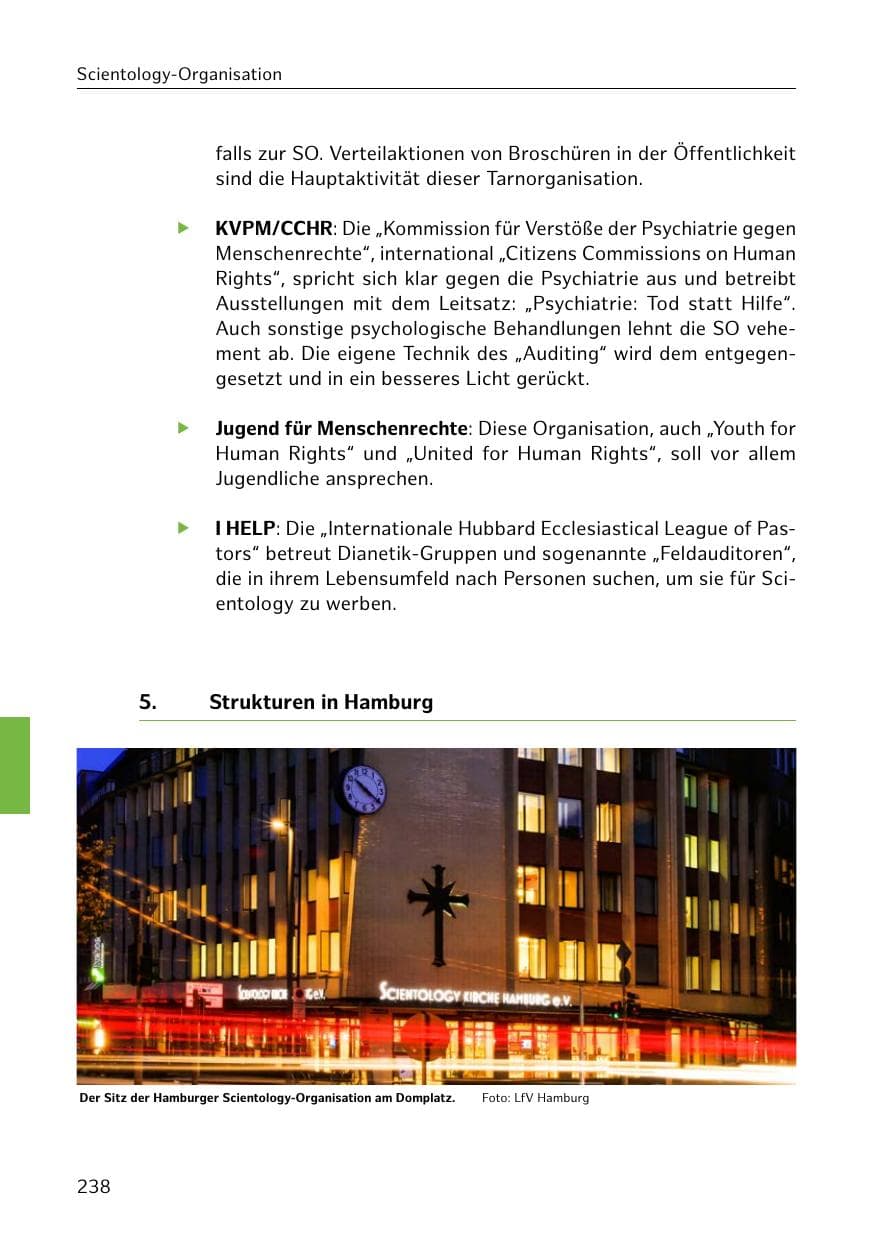 Seite 238 des Verfassungsschutzbericht 2020 Hamburg