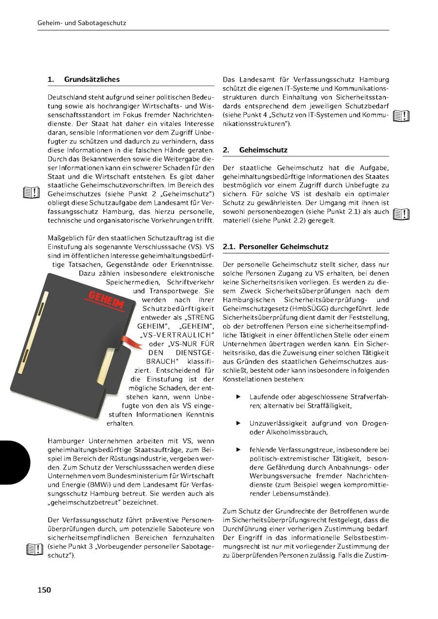 Seite 150 des Verfassungsschutzbericht 2021 Hamburg