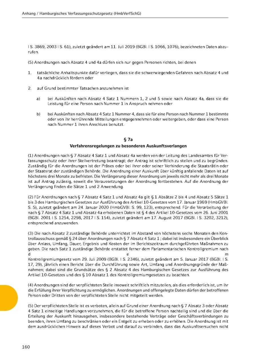 Seite 160 des Verfassungsschutzbericht 2021 Hamburg