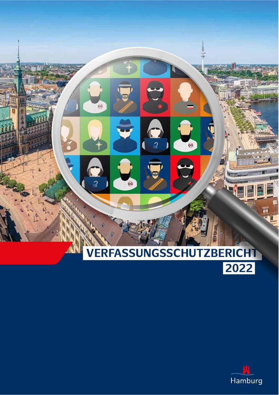 Seite 1 des Verfassungsschutzbericht 2022 Hamburg
