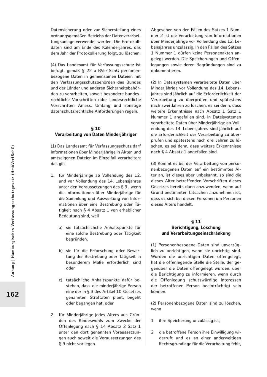 Seite 162 des Verfassungsschutzbericht 2022 Hamburg