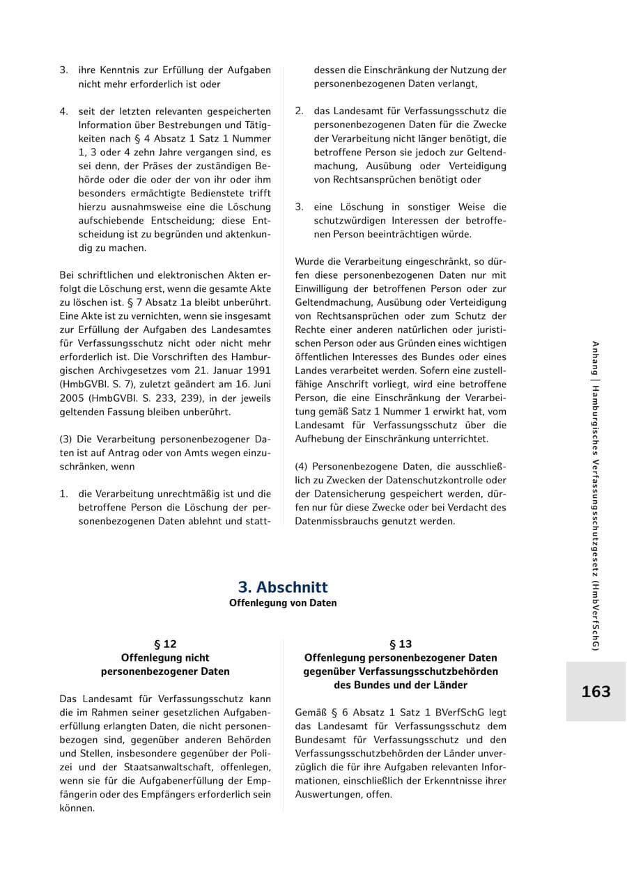 Seite 163 des Verfassungsschutzbericht 2022 Hamburg