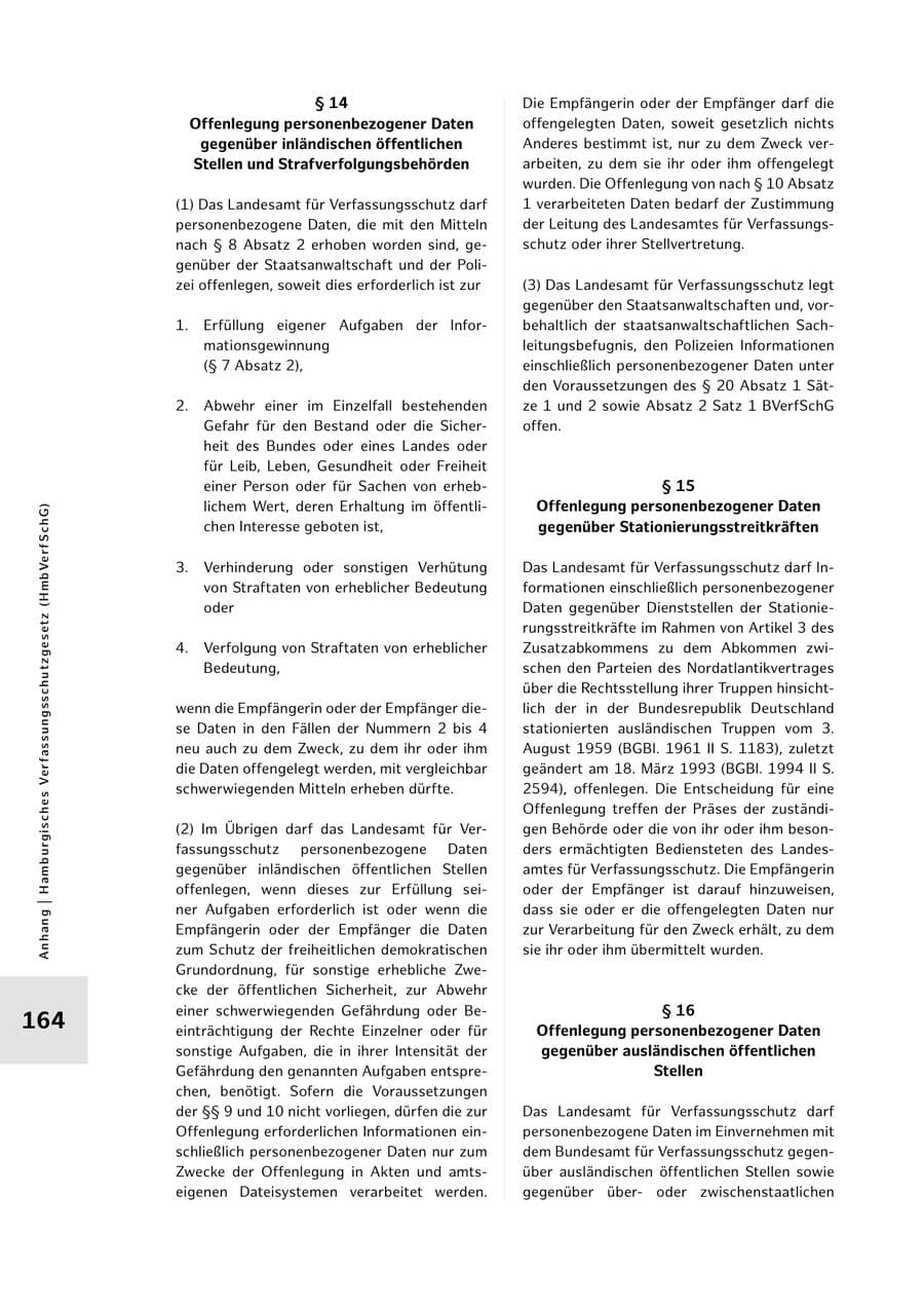 Seite 164 des Verfassungsschutzbericht 2022 Hamburg