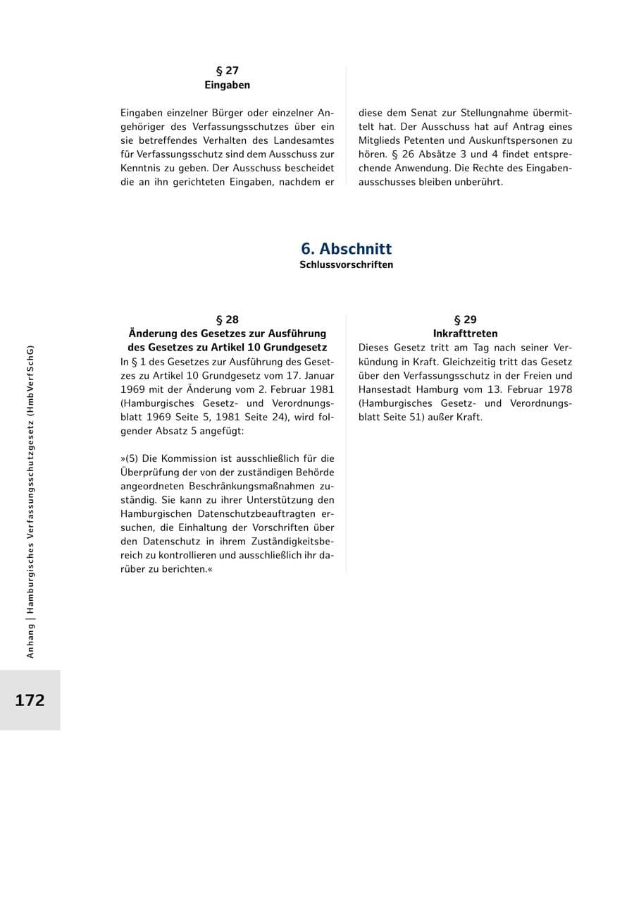 Seite 172 des Verfassungsschutzbericht 2022 Hamburg