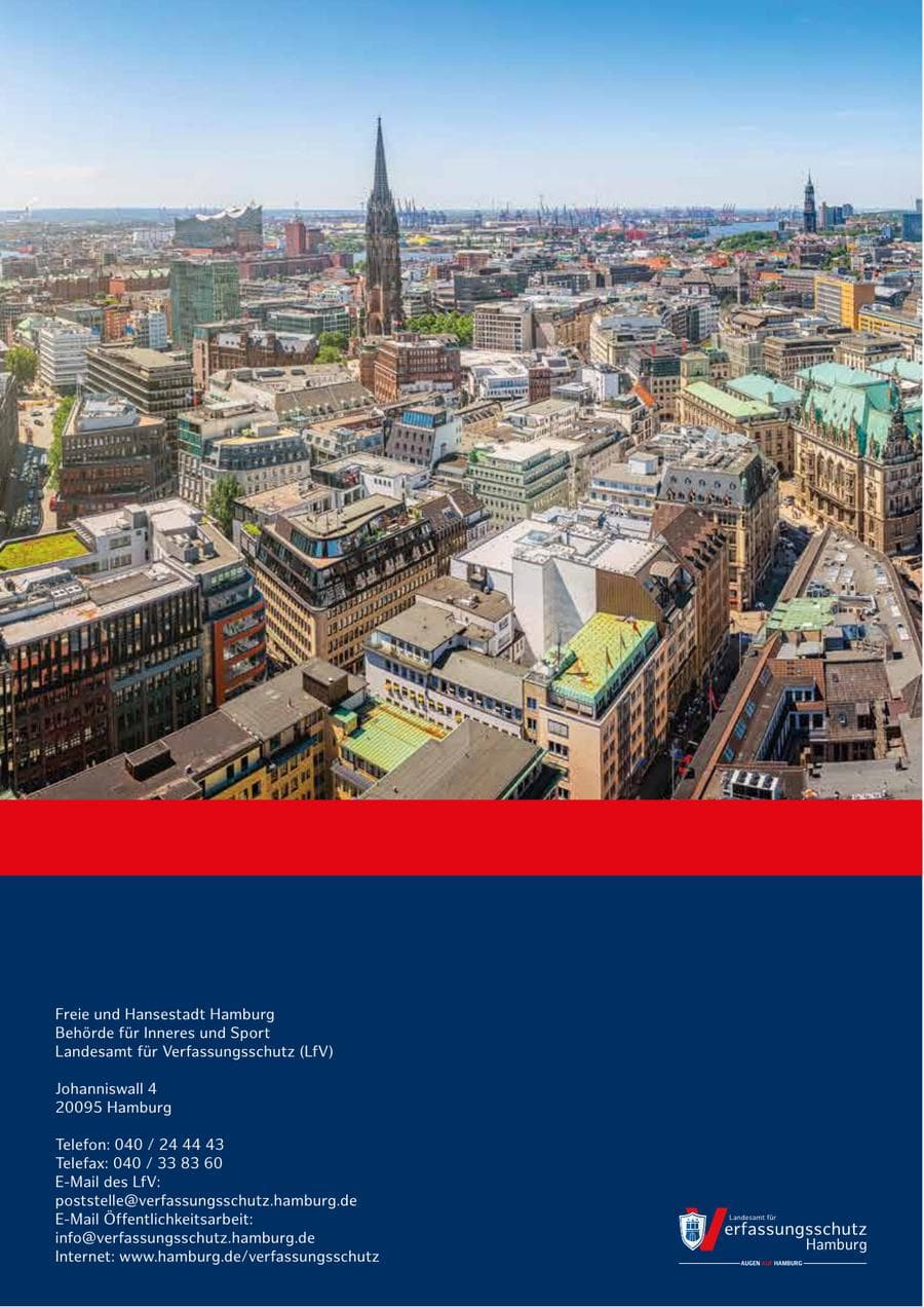 Seite 184 des Verfassungsschutzbericht 2022 Hamburg
