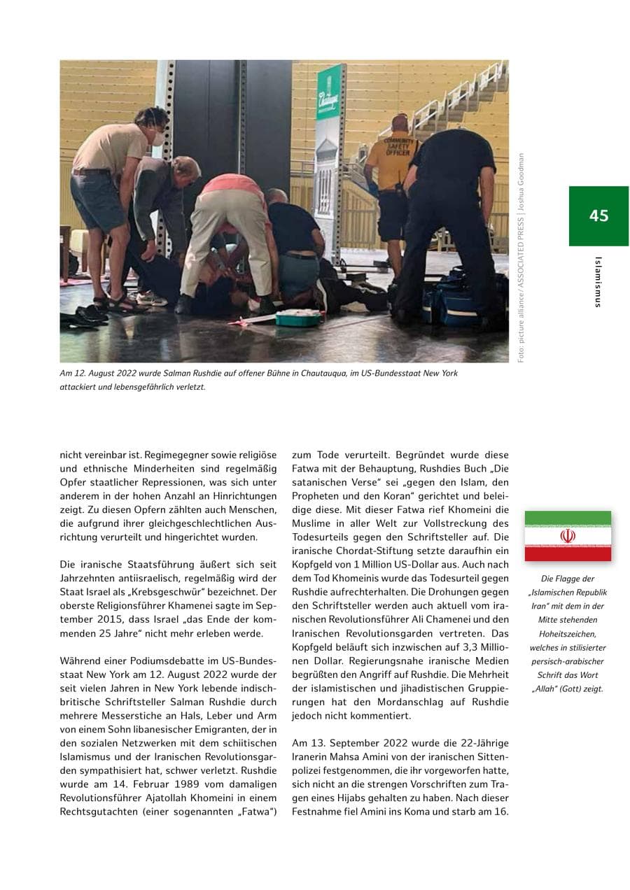 Seite 45 des Verfassungsschutzbericht 2022 Hamburg