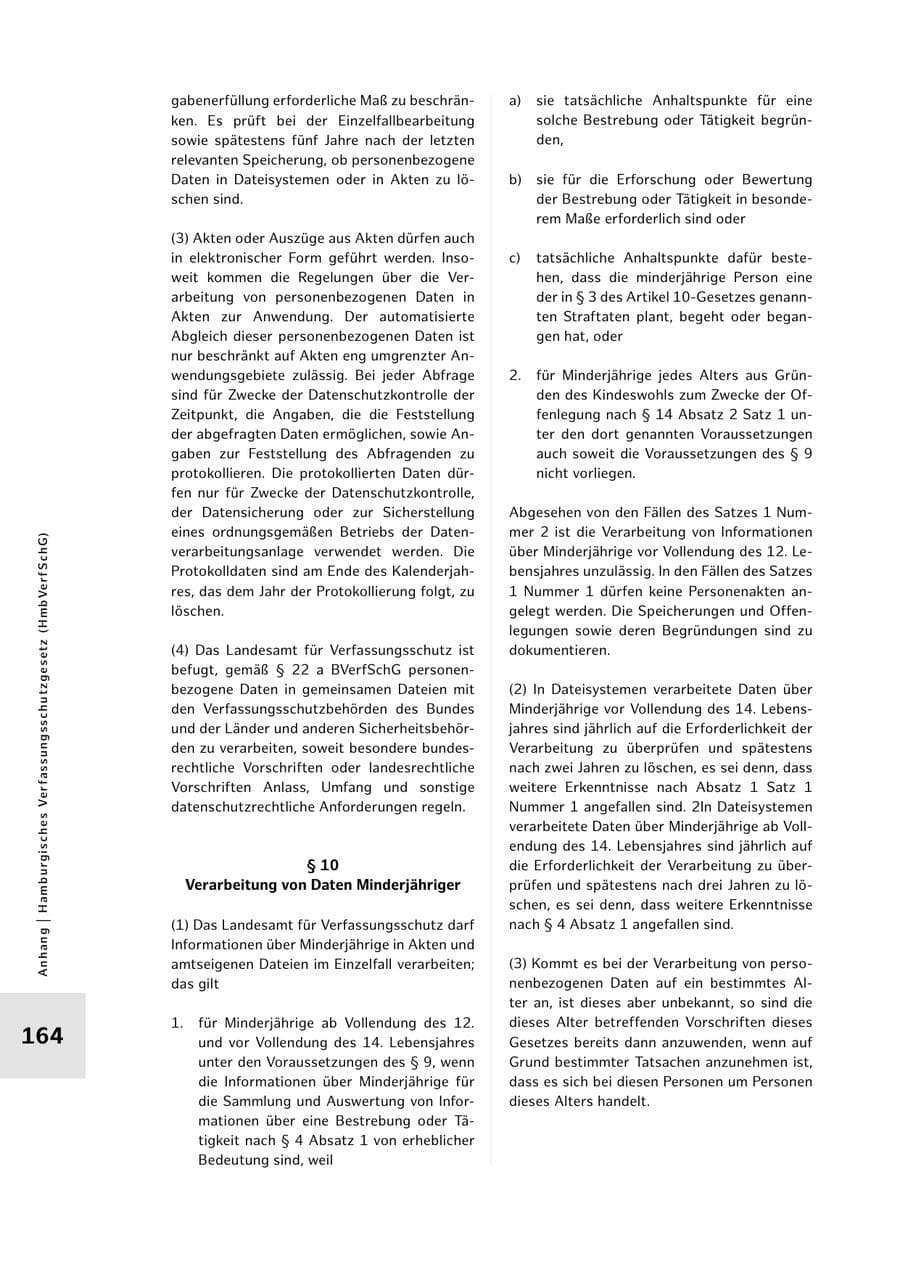 Seite 164 des Verfassungsschutzbericht 2023 Hamburg