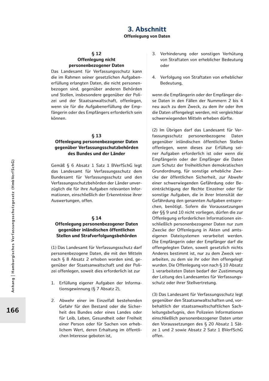 Seite 166 des Verfassungsschutzbericht 2023 Hamburg