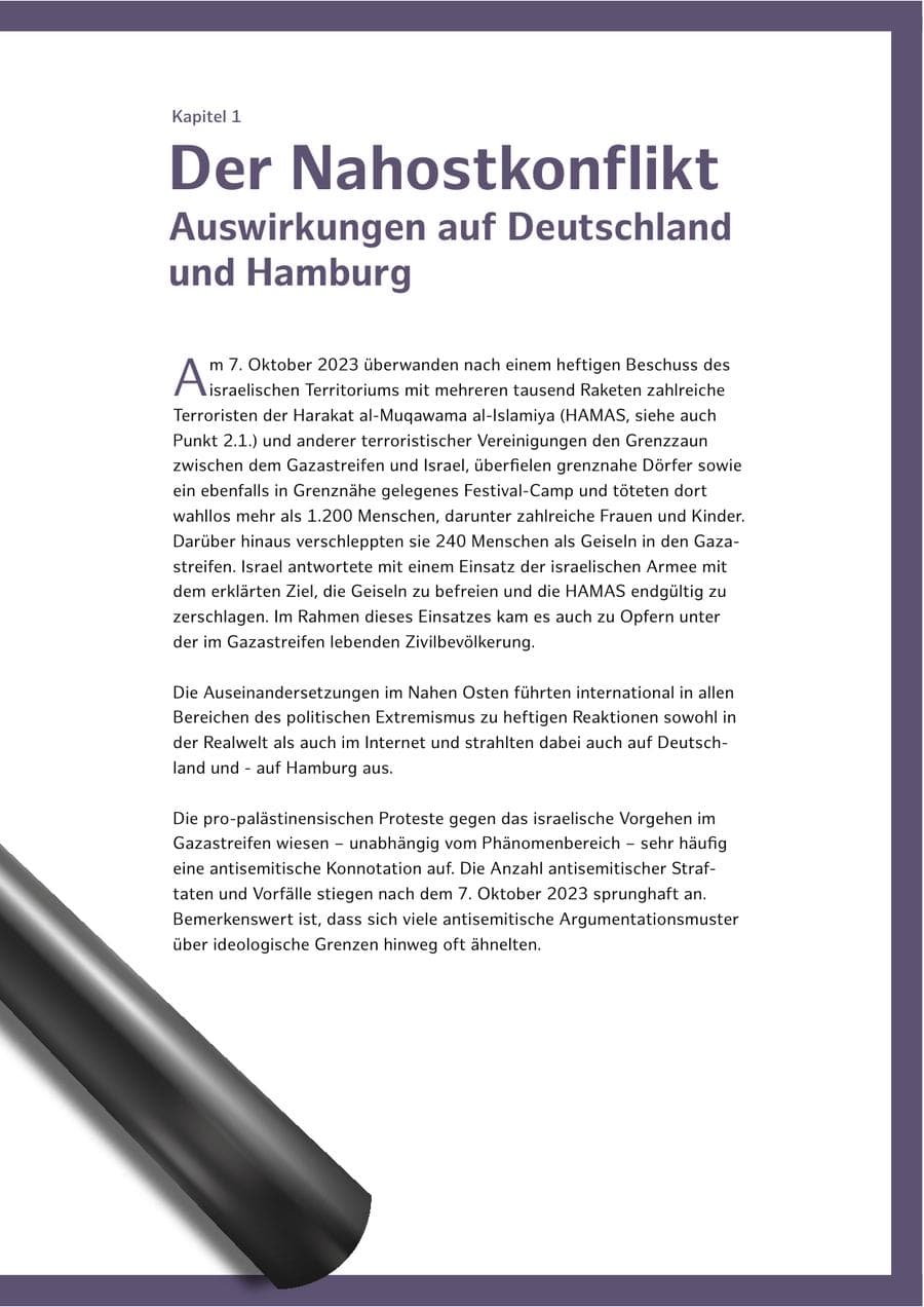 Seite 23 des Verfassungsschutzbericht 2023 Hamburg