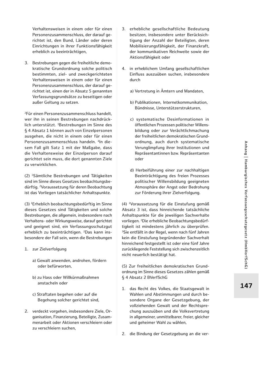 Seite 147 des Verfassungsschutzbericht 2024 Hamburg