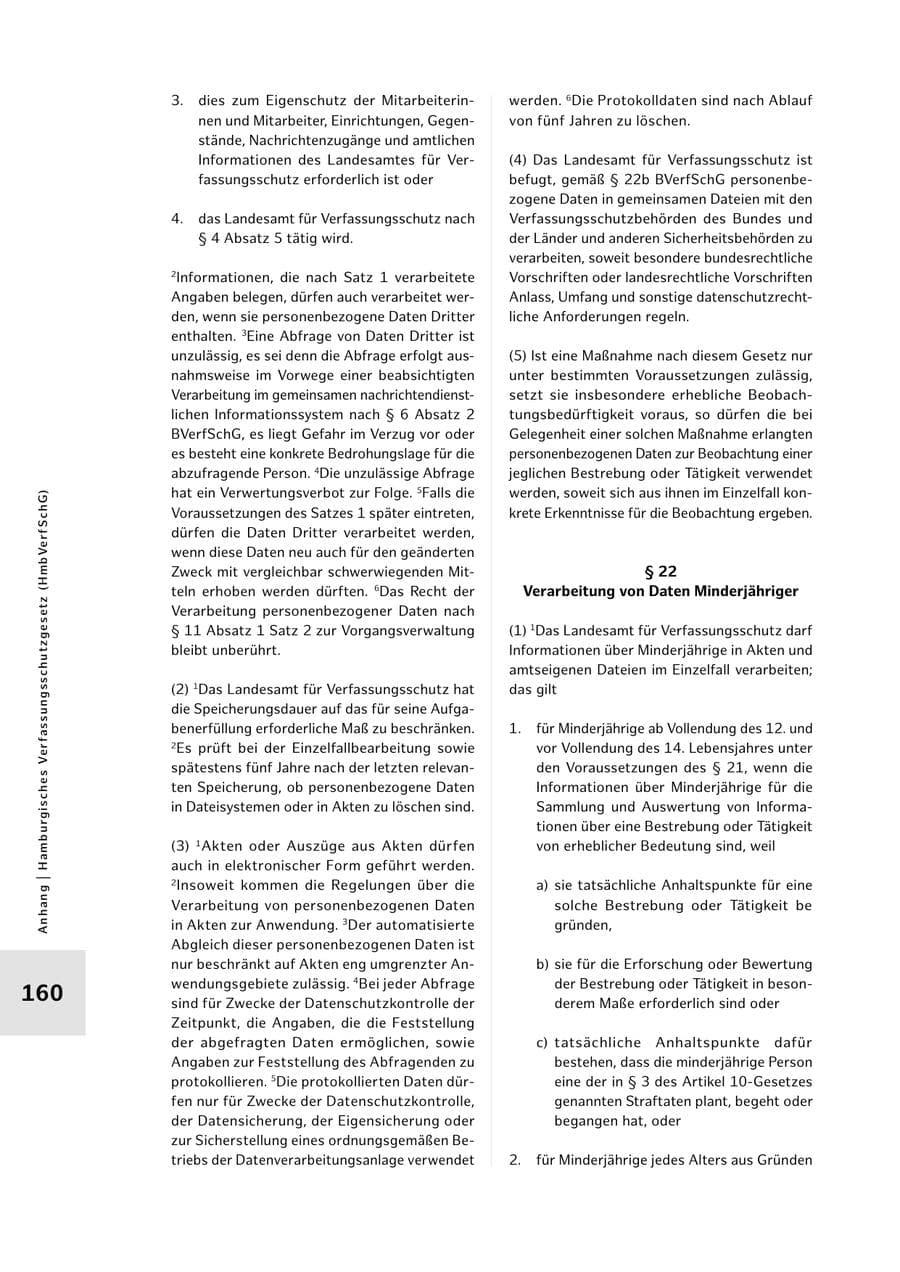 Seite 160 des Verfassungsschutzbericht 2024 Hamburg