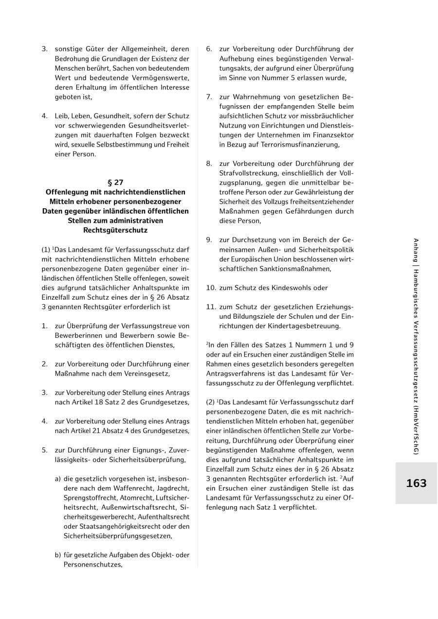 Seite 163 des Verfassungsschutzbericht 2024 Hamburg