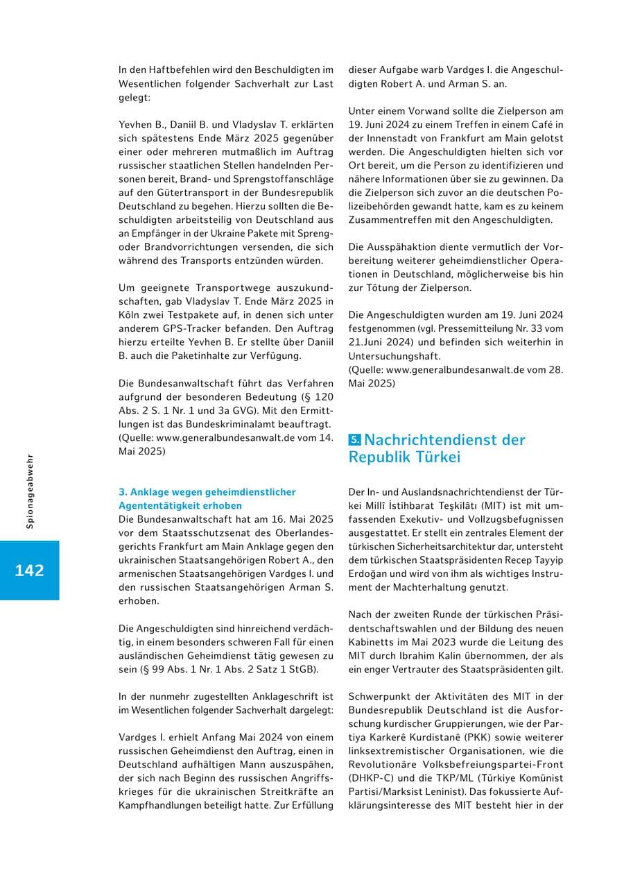 Seite 142 des Verfassungsschutzbericht 2025 Hamburg