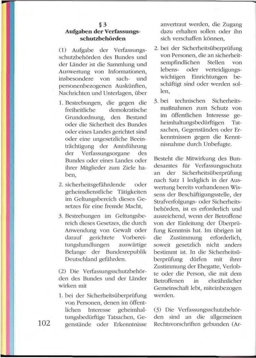 Seite 102 des Verfassungsschutzbericht 1992 Mecklenburg-Vorpommern