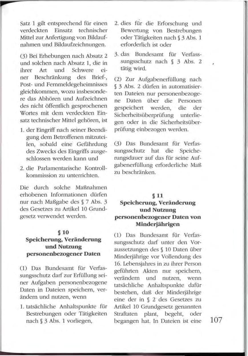 Seite 107 des Verfassungsschutzbericht 1992 Mecklenburg-Vorpommern