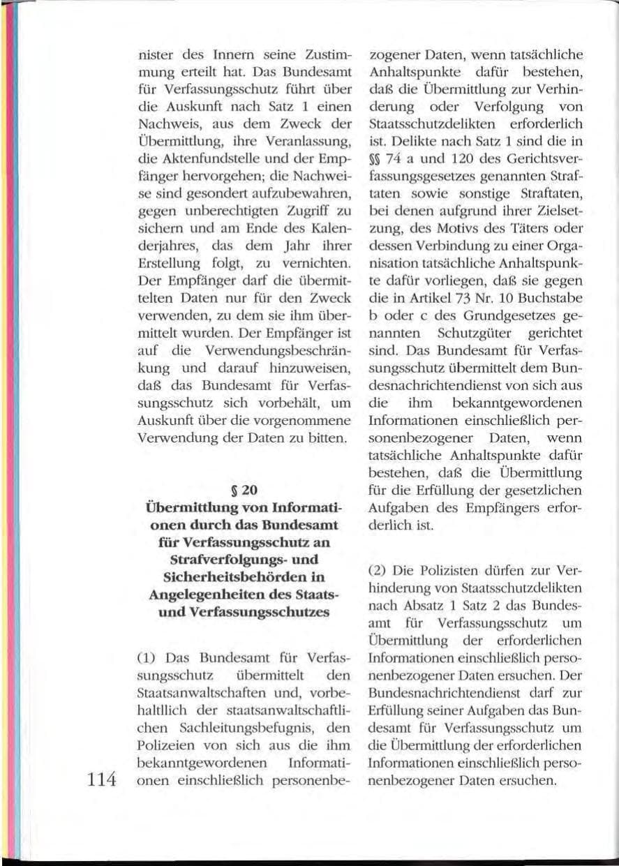 Seite 114 des Verfassungsschutzbericht 1992 Mecklenburg-Vorpommern
