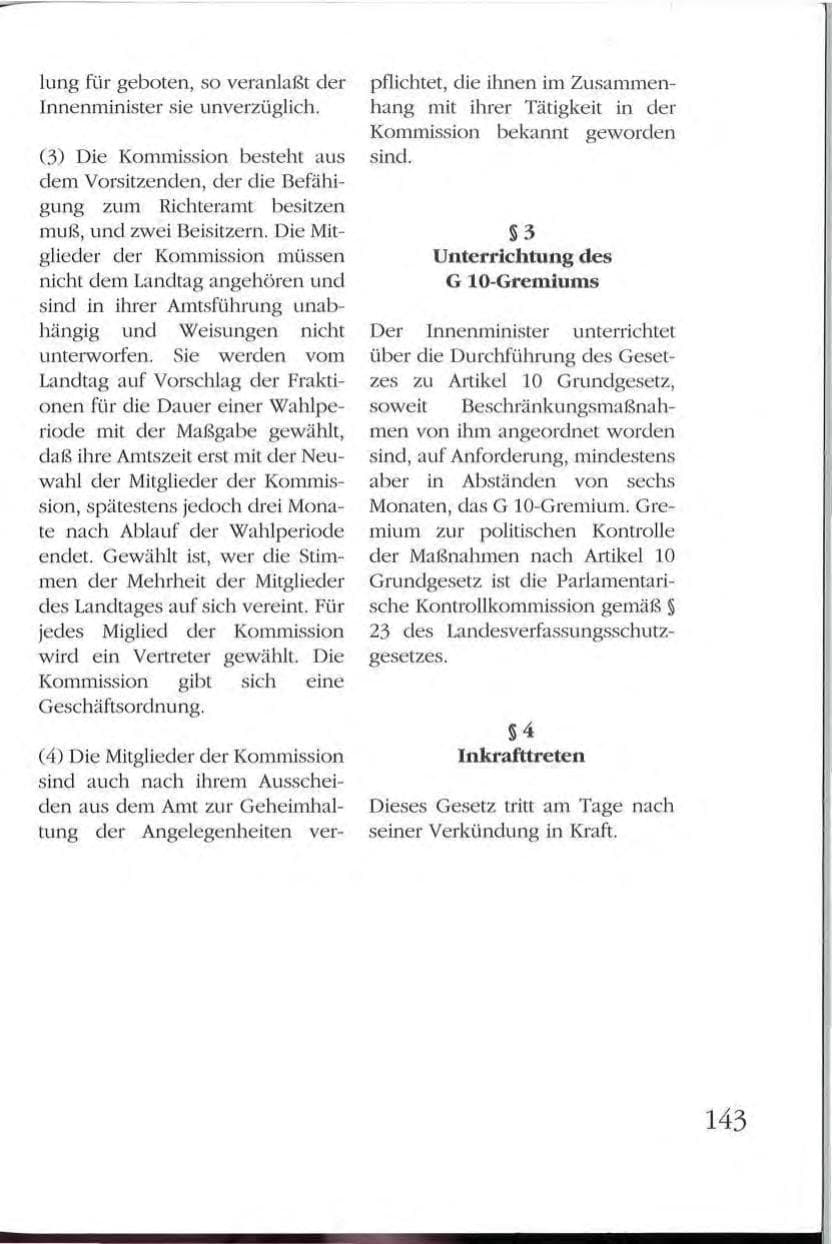 Seite 143 des Verfassungsschutzbericht 1992 Mecklenburg-Vorpommern