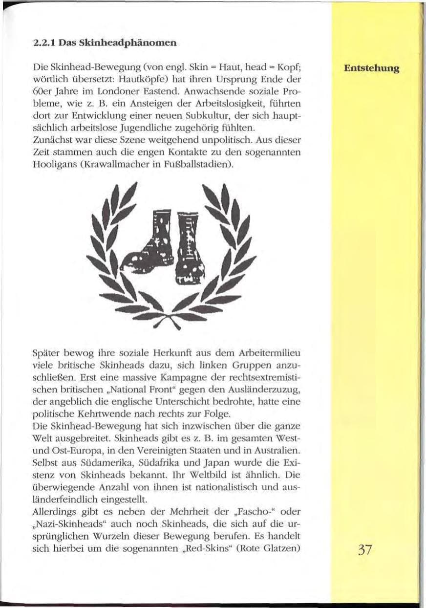Seite 37 des Verfassungsschutzbericht 1992 Mecklenburg-Vorpommern