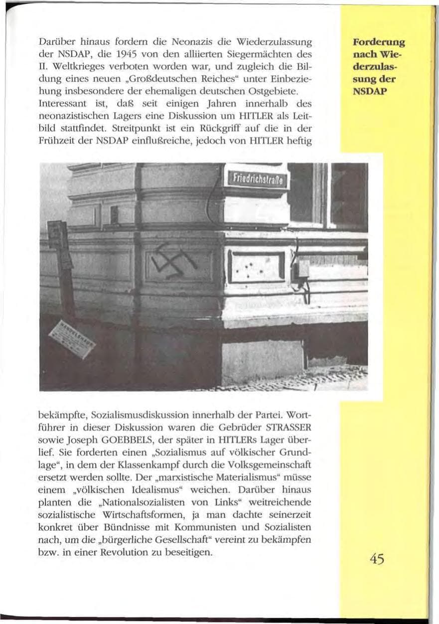 Seite 45 des Verfassungsschutzbericht 1992 Mecklenburg-Vorpommern