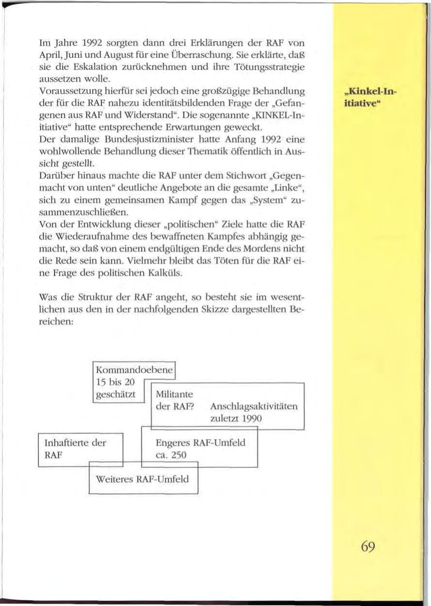 Seite 69 des Verfassungsschutzbericht 1992 Mecklenburg-Vorpommern
