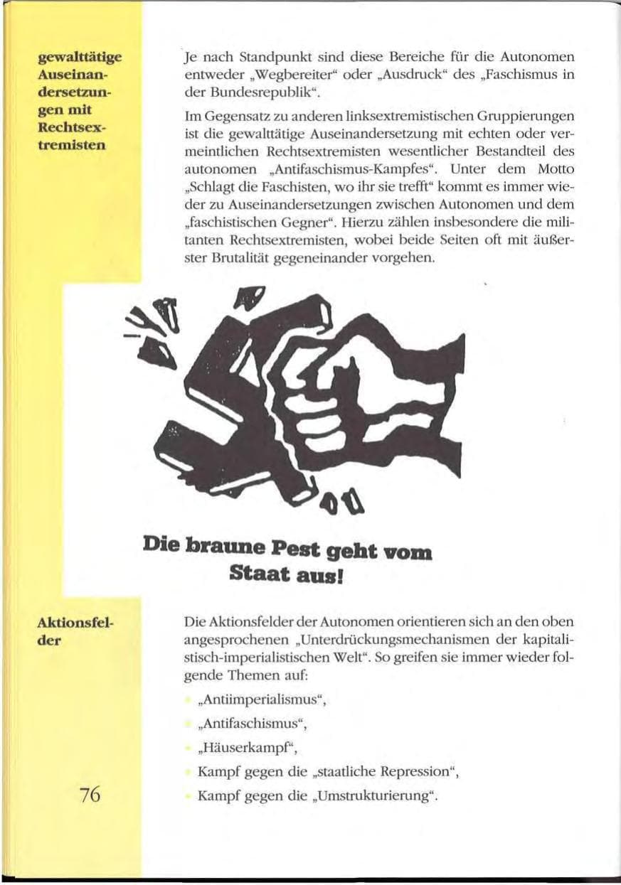 Seite 76 des Verfassungsschutzbericht 1992 Mecklenburg-Vorpommern
