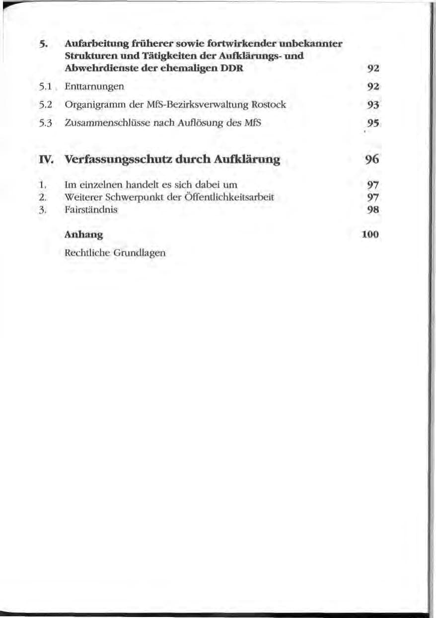 Seite 9 des Verfassungsschutzbericht 1992 Mecklenburg-Vorpommern
