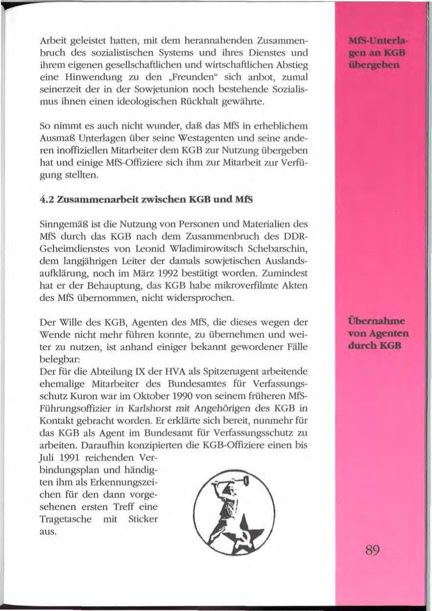 Seite 89 des Verfassungsschutzbericht 1992 Mecklenburg-Vorpommern