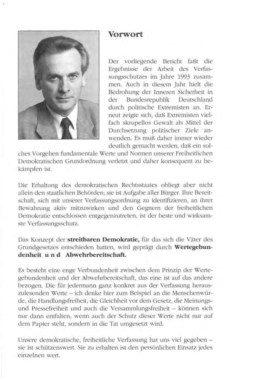 Seite 11 des Verfassungsschutzbericht 1993 Mecklenburg-Vorpommern