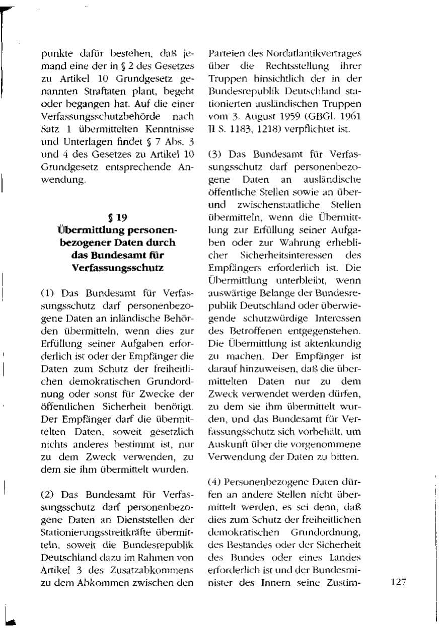 Seite 127 des Verfassungsschutzbericht 1993 Mecklenburg-Vorpommern