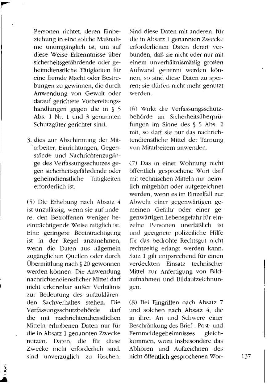 Seite 137 des Verfassungsschutzbericht 1993 Mecklenburg-Vorpommern