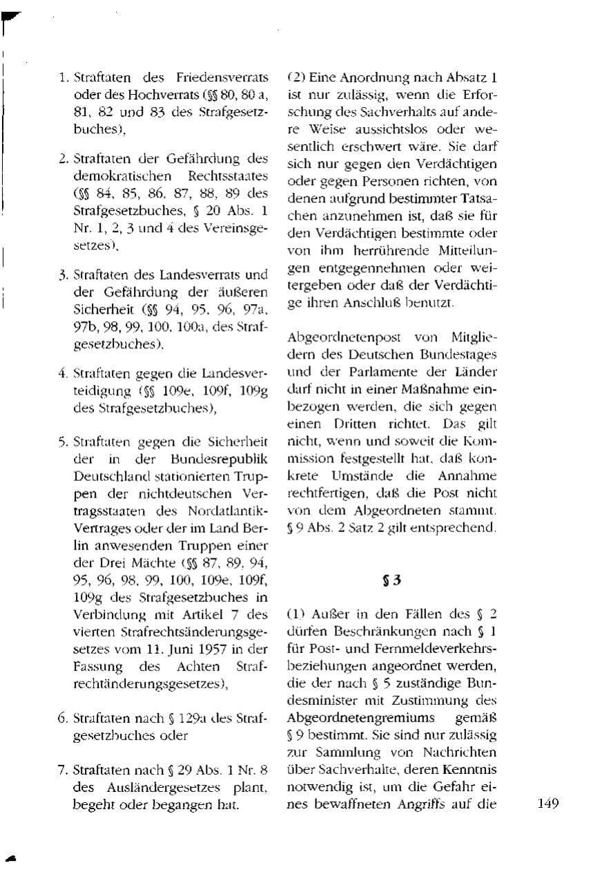 Seite 149 des Verfassungsschutzbericht 1993 Mecklenburg-Vorpommern