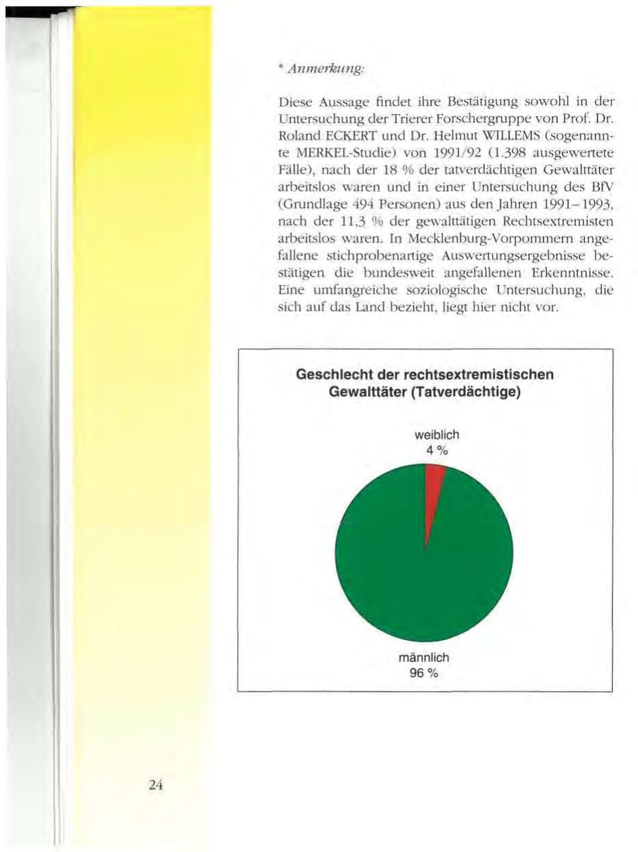 Seite 24 des Verfassungsschutzbericht 1993 Mecklenburg-Vorpommern