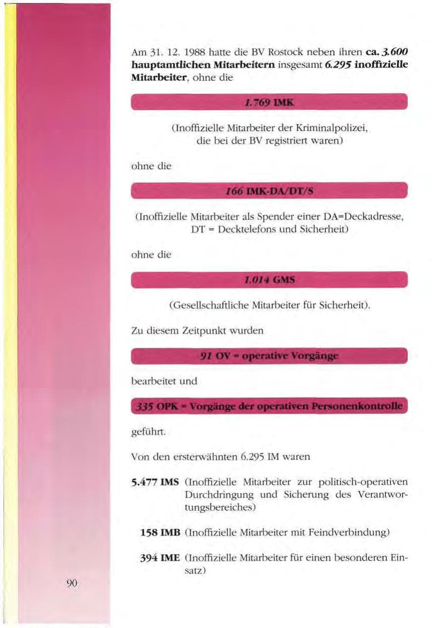 Seite 90 des Verfassungsschutzbericht 1993 Mecklenburg-Vorpommern