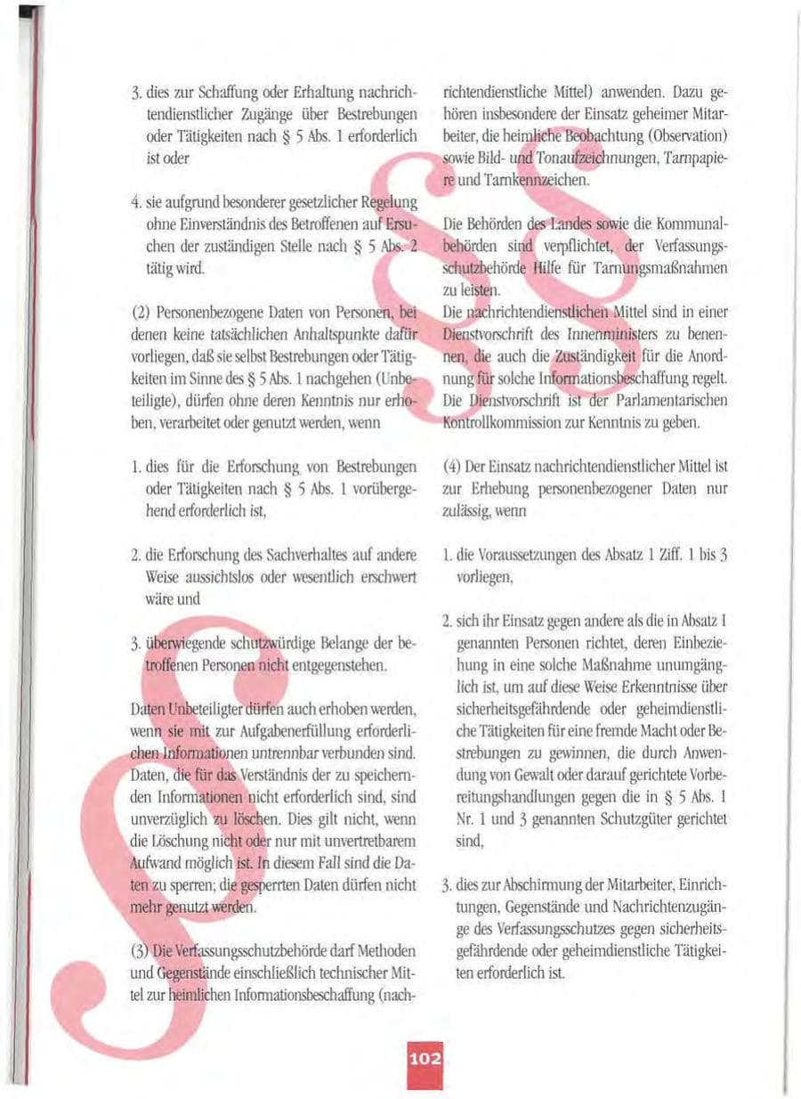 Seite 105 des Verfassungsschutzbericht 1994 Mecklenburg-Vorpommern