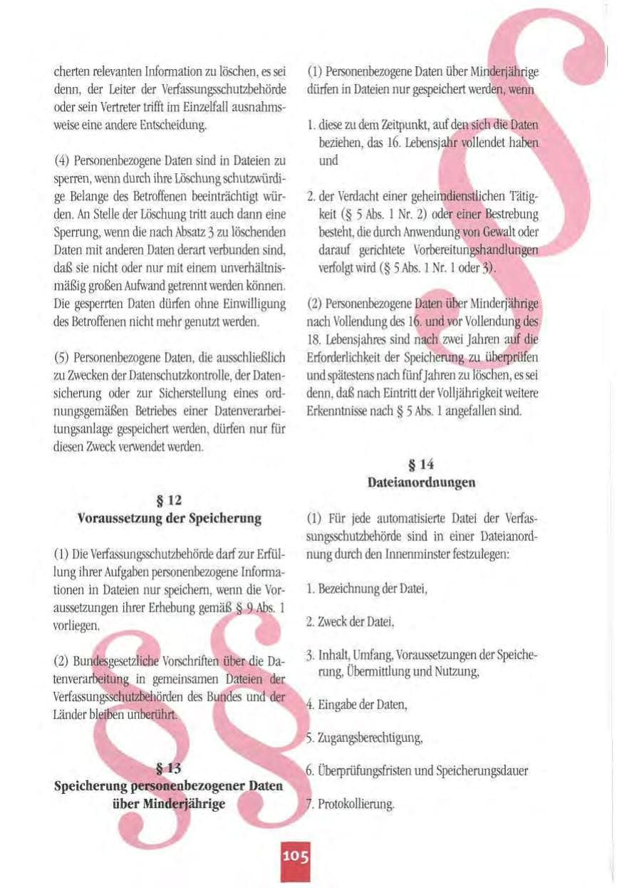 Seite 108 des Verfassungsschutzbericht 1994 Mecklenburg-Vorpommern